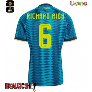 Colombia Richard Rios #6 Seconda Maglia Mondiali 2026 Manica Corta